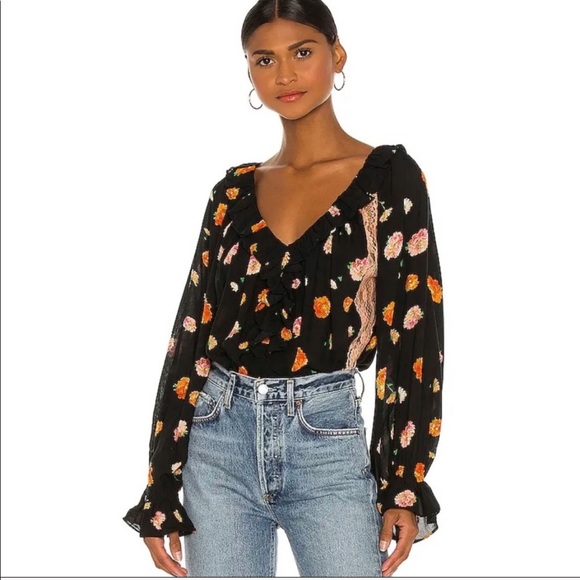 ⚠️Gone Today⚠️ Free People Floral Print Bodysuit - Picture 4 of 15
